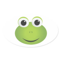 Oval Frog Stickers