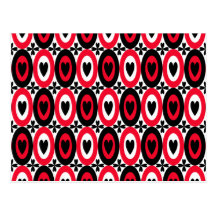Oval Hearts Post Card