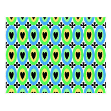 Oval Hearts Postcard