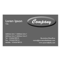 Oval Panel - Grey Business Card