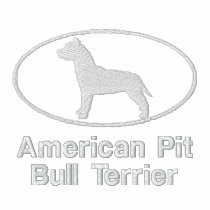 Oval Pit Bull Embroidered Shirt (Long Sleeve)