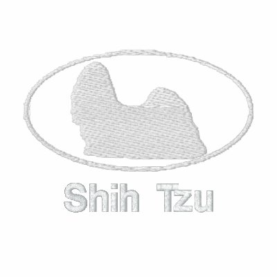 Oval Shih Tzu Embroidered Shirt (Dark)
