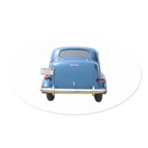 Oval Stickers, Vintage Blue Chevy Father's Day