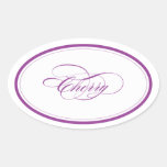Ovale de Custom_Cherry Autocollant
