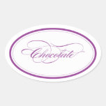 Ovale de Custom_Chocolate Autocollants