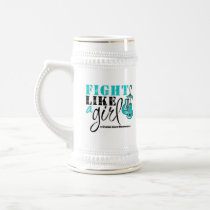 Ovarian Cancer Awareness Fight Like a Girl Coffee Mug