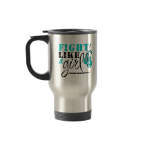 Ovarian Cancer Awareness Fight Like a Girl Mugs