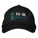 Ovarian Cancer Awareness For All Warriors Embroidered Baseball Cap