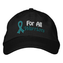 Ovarian Cancer Awareness For All Warriors Embroidered Baseball Cap