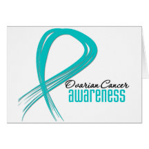 Ovarian Cancer Awareness Grunge Ribbon Cards