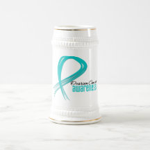 Ovarian Cancer Awareness Grunge Ribbon Mugs