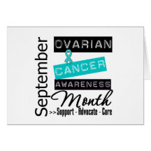 Ovarian Cancer AWARENESS Month 4 Greeting Cards