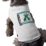 Ovarian Cancer Awareness Month Flower Ribbon 4 pet clothing