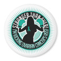 Ovarian Cancer Boxing Girl magnets