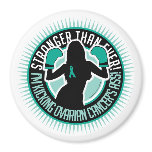Ovarian Cancer Boxing Girl magnets