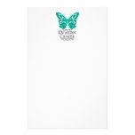 Ovarian Cancer Butterfly Custom Stationery