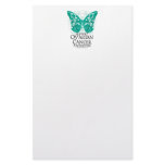 Ovarian Cancer Butterfly Custom Stationery