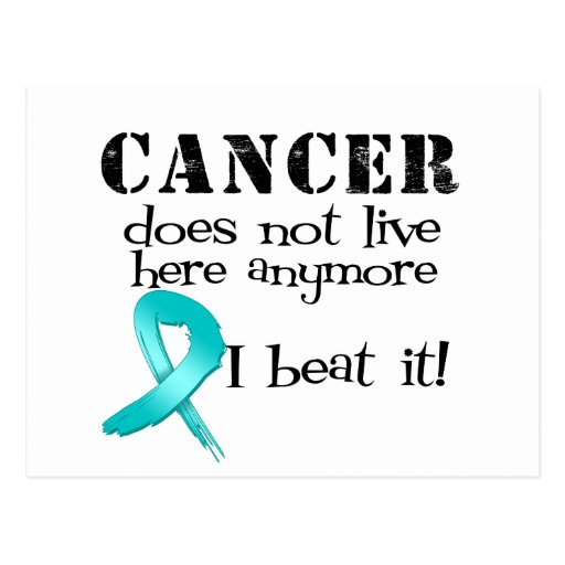 Ovarian Cancer Does Not Live Here Anymore Post Card