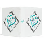 Ovarian Cancer Faith Hope Love Butterfly Binder