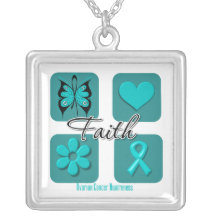 Ovarian Cancer Faith Inspirations Necklace