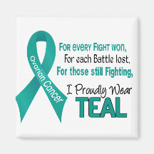 Ovarian Cancer For Every…..I Proudly Wear Teal 1 Fridge Magnet