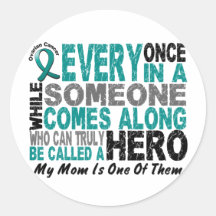Ovarian Cancer Hero Comes Along MOM Sticker