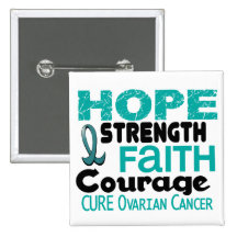 Ovarian Cancer HOPE 3 Pinback Buttons