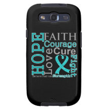 Ovarian Cancer Hope Faith Motto Samsung Galaxy S3 Cover