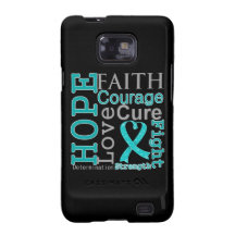 Ovarian Cancer Hope Faith Motto Galaxy SII Cover