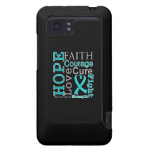Ovarian Cancer Hope Faith Motto HTC Vivid Cover