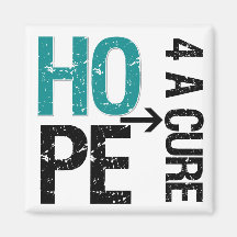 Ovarian Cancer Hope For a Cure Refrigerator Magnet