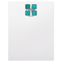 Ovarian Cancer Hope Love Inspire Awareness Personalized Letterhead