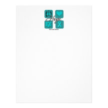 Ovarian Cancer Hope Love Inspire Awareness Personalized Letterhead