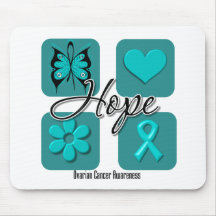 Ovarian Cancer Hope Love Inspire Awareness Mouse Pads