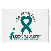 Ovarian Cancer I Support My Daughter Greeting Card