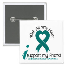 Ovarian Cancer I Support My Friend Button