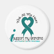 Ovarian Cancer I Support My Grandma Fridge Magnet