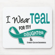 Ovarian Cancer I WEAR TEAL FOR MY DAUGHTER 42 Mouse Pads