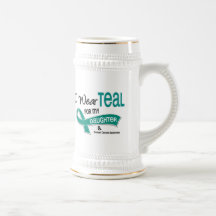 Ovarian Cancer I WEAR TEAL FOR MY DAUGHTER 42 Mug