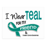 Ovarian Cancer I WEAR TEAL FOR MY FRIEND 42 Postcard