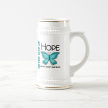Ovarian Cancer Never Give Up Hope Butterfly 4.1 Coffee Mug