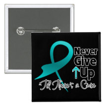 Ovarian Cancer Never Give Up Pinback Button