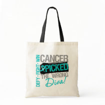 Ovarian Cancer Picked The Wrong Diva Canvas Bag