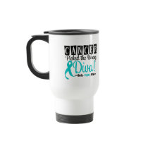 Ovarian Cancer Picked The Wrong Diva v2 Mugs