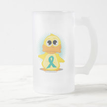 Ovarian Cancer Ribbon Duck Coffee Mug