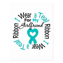 Ovarian Cancer Ribbon For My Girlfriend Post Card