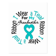 Ovarian Cancer Ribbon For My Grandmother Postcards
