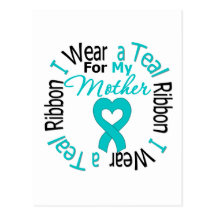 Ovarian Cancer Ribbon For My Mother Post Cards