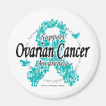 Ovarian Cancer Ribbon of Butterflies Magnets