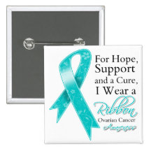 Ovarian Cancer Support Hope Awareness Pinback Button
